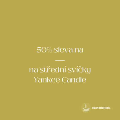 Obrázek k příspěvku 50% sleva na střední svíčky Yankee Candle